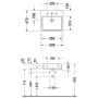 Duravit Vero Air Meuble-lavabo sans trou de robinet 50 x 47 cm, avec trop-plein - vue détaillée