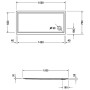 Receveur de douche rectangulaire Duravit Starck Slimline 150 x 70 cm - vue détaillée