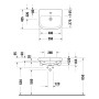 Duravit D-Code Halbeinbauwaschtisch 55 cm - Produktansicht