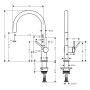 Robinet de cuisine monocommande hansgrohe Talis M54 220, Eco, 1jet - vue détaillée