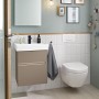 Villeroy & Boch Collaro Schrankwaschtisch 55 cm mit Überlauf, 1 Hahnloch - technische Ansicht