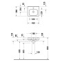 Duravit Soleil by Starck Handwaschbecken 45 x 38 cm - technische Ansicht