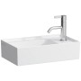 Évier de lavabo LAUFEN Kartell 46 x 28 cm avec 1 trou de robinet, banquette de robinetterie à droite