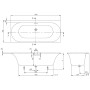 Vasca da bagno ovale Villeroy & Boch Loop & Friends Duo 170 x 75 cm