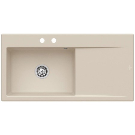 Villeroy & Boch Subway Style 60 Einbauspüle, Ablaufgarnitur mit Handbetätigung, Becken links
