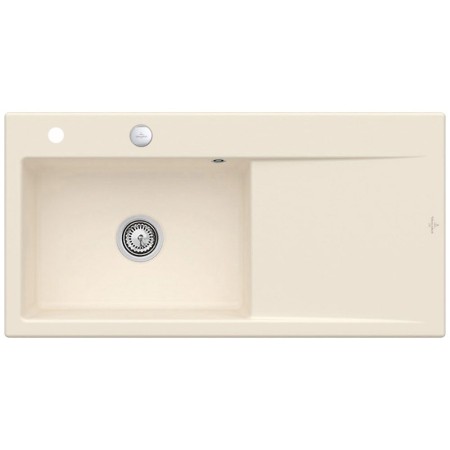 Lavello incasso Villeroy & Boch Subway Style 60 FLAT, piletta con azionamento excenter, vasca a sinistra