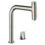 hansgrohe Metris Select M71 Robinet de cuisine monocommande à deux trous avec bec extractible 200