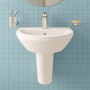 VitrA Integra Waschtisch 49,5 cm, mit Überlaufloch, 1 Hahnloch mittig - Detailansicht