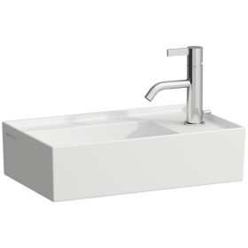 Lavabo LAUFEN Kartell 46 x 28 cm con 1 foro per rubinetto, piano porta rubinetti a destra