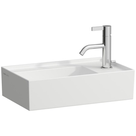 Lavabo LAUFEN Kartell 46 x 28 cm avec 1 trou de robinet, banquette à droite