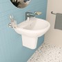 VitrA Integra Waschtisch 49,5 cm, mit Überlaufloch, 1 Hahnloch mittig - technische Ansicht