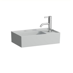 Lavabo LAUFEN Kartell 46 x 28 cm con 1 foro per rubinetto, piano porta rubinetti a destra