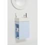 Vasque à main LAUFEN Kartell 46 x 28 cm avec 1 trou de robinet, banquette à droite - vue technique