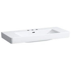 Vasque LAUFEN PRO S 105 cm, encastrable avec 3 trous de robinet et trop-plein
