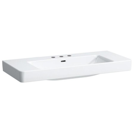Vasque LAUFEN PRO S 105 cm, encastrable avec 3 trous de robinet et trop-plein