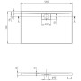 Receveur de douche Villeroy & Boch Architectura Metalrim 120 x 75 x 4,8 cm avec antidérapant