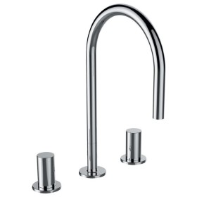 Mitigeur de lavabo à deux poignées à trois trous LAUFEN Kartell sans vidage