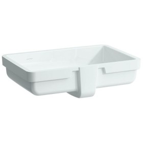 Vasque encastrée LAUFEN Living City 53,5 cm avec dessous émaillé, avec trop-plein, sans trou de robinet