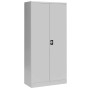 Armoire en acier pour atelier Wolfstahl - Armoire à matériaux gris clair verrouillable 92x42x195cm - vue détaillée