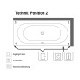 Vasca da bagno ovale duo Villeroy & Boch Loop & Friends 180 x 80 cm - vista dettagliata