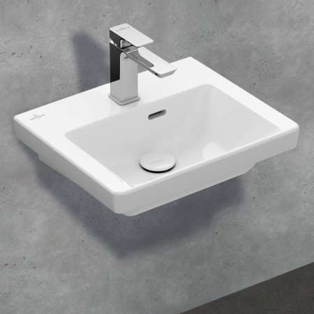 Villeroy & Boch Subway 3.0 Lavabo 45 cm, con 1 foro per rubinetto, con troppopieno