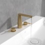 Rubinetto per lavabo a tre fori Villeroy & Boch Conum con scarico a tirante - vista tecnica