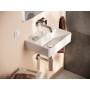 Lavabo hansgrohe Xanuia Q 450/340 sans trou de robinet ni trop-plein, SmartClean - vue technique