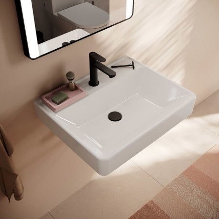 hansgrohe Xanuia Q Lavabo 600/480 avec trou de robinet sans trop-plein, SmartClean