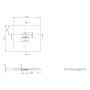 Receveur de douche Villeroy & Boch Squaro Infinity, 80 x 75 x 4 cm - vue technique