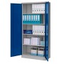 Wolfstahl Büro Stahlschrank - Aktenschrank Enzianblau-Lichtgrau abschliessbar 92x42x195cm, zerlegt - technische Ansicht