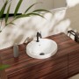 hansgrohe Xuniva S Vasque encastrée ronde Ø 45 cm, avec 1 trou de robinet et trop-plein, avec SmartClean - vue technique