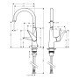 Robinet de cuisine monocommande hansgrohe Talis M51 260, Eco, 1jet - vue détaillée