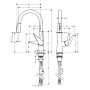 Robinet de cuisine monocommande hansgrohe Talis M51 200, Eco, avec douchette extractible, 2 jets - vue détaillée