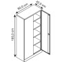 Wolfstahl Büro Stahlschrank - Aktenschrank Enzianblau-Lichtgrau abschliessbar 92x42x195cm, zerlegt - Produktansicht