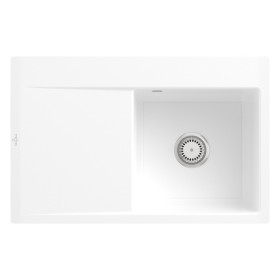 Lavello incasso Villeroy & Boch Subway Style 45 FLAT, scarico con azionamento manuale, vasca a destra