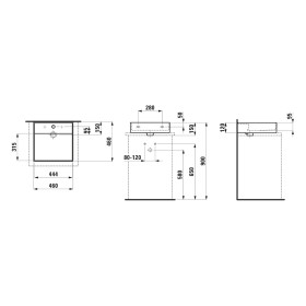 Vasque à poser LAUFEN Kartell by LAUFEN 46 x 46 cm, sans trou de robinet