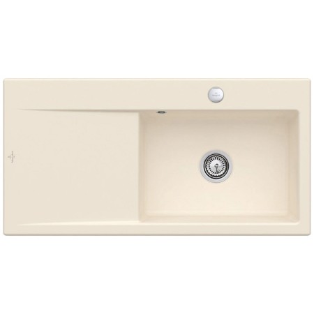 Lavello a filo Villeroy & Boch Subway Style 60 FLAT, scarico con azionamento a distanza, vasca a destra