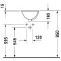 Duravit Architec Bali Einbauwaschtisch 33,5 cm - technische Ansicht
