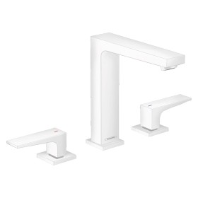 Robinet de lavabo hansgrohe Metropol 3 trous 160 avec poignées levier et bonde Push-Open