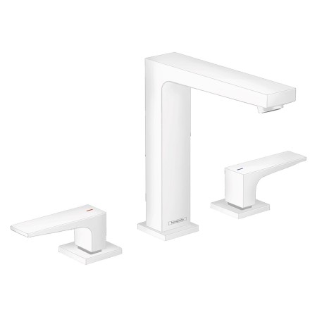 Robinet de lavabo hansgrohe Metropol 3 trous 160 avec poignées levier et bonde Push-Open