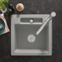 Villeroy & Boch Siluet 50 S Einbauspüle, Ablaufgarnitur mit Handbetätigung, reversibel - technische Ansicht