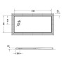 Receveur de douche Duravit Tempano 170 x 75 cm, avec Antidérapant