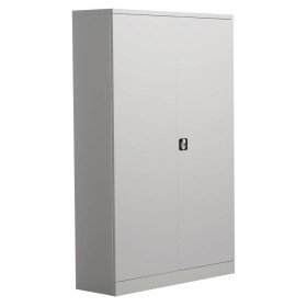 Armadio da ufficio in acciaio Wolfstahl - Armadio per archivi grigio chiaro chiudibile 120x42x195cm, montato