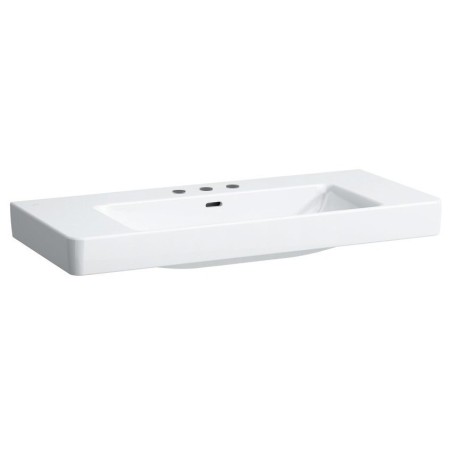 Vasque à poser LAUFEN PRO S 105 cm avec 3 trous de robinet et trop-plein