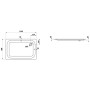 Receveur de douche LAUFEN Platina XXL 120 x 80 cm sans antidérapant - vue détaillée
