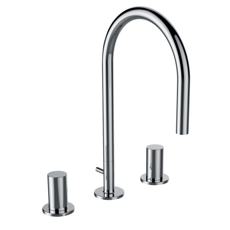 Mitigeur de lavabo à deux poignées LAUFEN Kartell 3 trous avec vidage