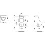 LAUFEN Tamaro-S Absaugeurinal mit elektronischer Steuerung, Batteriebetrieben - Detailansicht