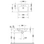Duravit DuraStyle Waschtisch Med 60 cm, ohne Hahnloch - Detailansicht