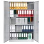Wolfstahl Büro Stahlschrank - Aktenschrank Lichtgrau abschliessbar 120x42x195cm, aufgebaut - technische Ansicht