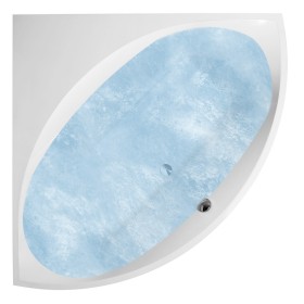 Villeroy & Boch Squaro Eck-Badewanne 145 x 145 cm, Combipool Comfort, Technik Position 1, mit Trio Ablaufgarnitur